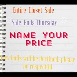 🏖🏖🏖🏖 2 DAY CLOSET SALE🏖🏖🏖🏖